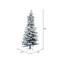 7.5ft. Pre-Lit Flocked Utica Fir Slim Artificial Christmas Tree, Multi-Colored LED Lights